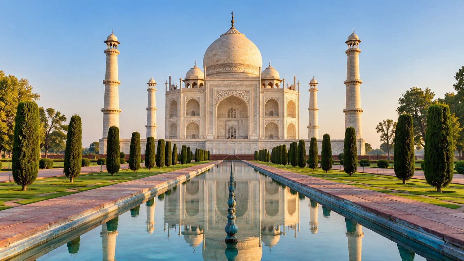 Generated Taj Mahal travel image